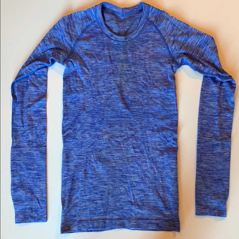 Lululemon Run Swiftly Top, blue, size 2